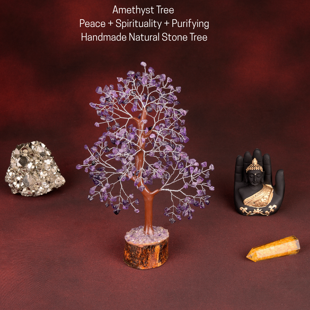 Amethyst  Tree Silver Wire