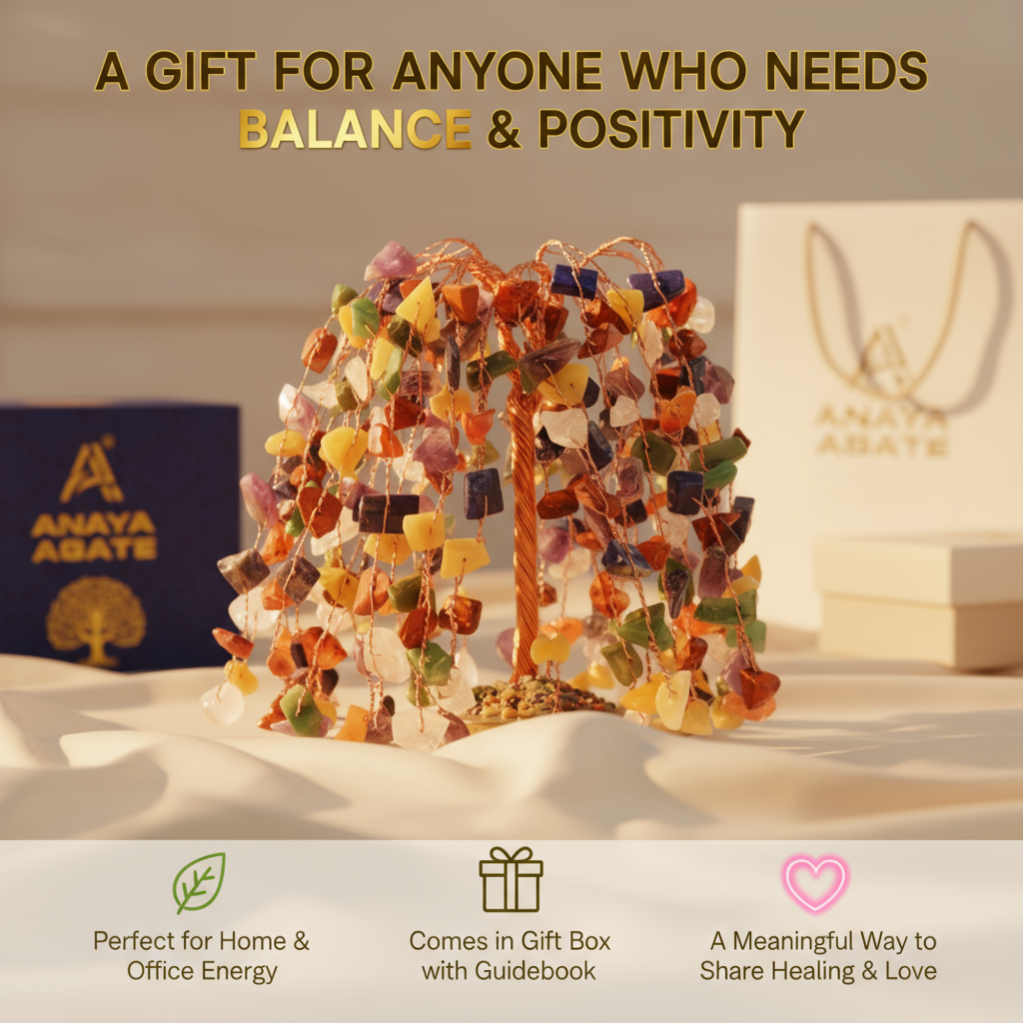 Seven Chakra Tree Khajure Copper Wire