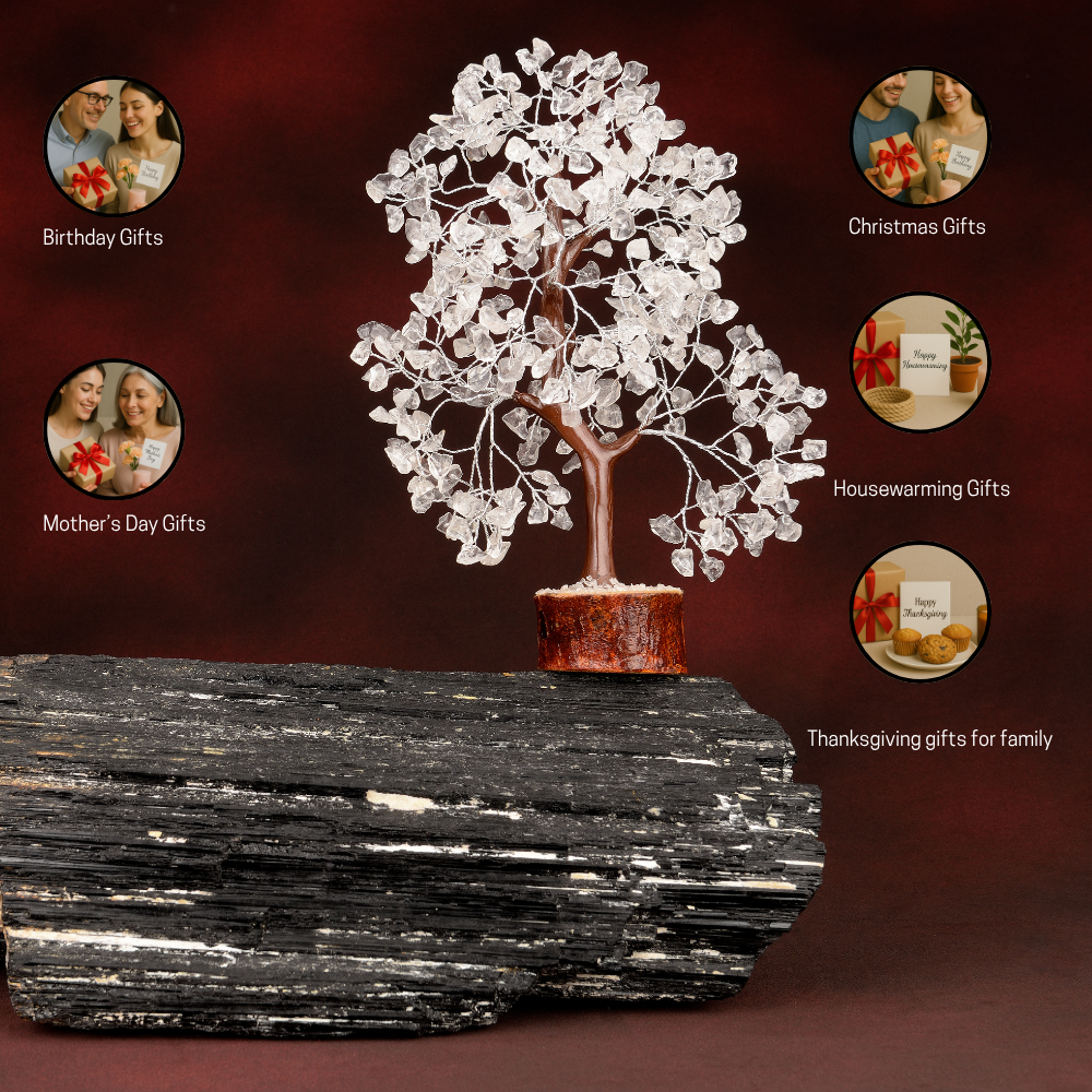 Clear Quartz Tree Silver Wire