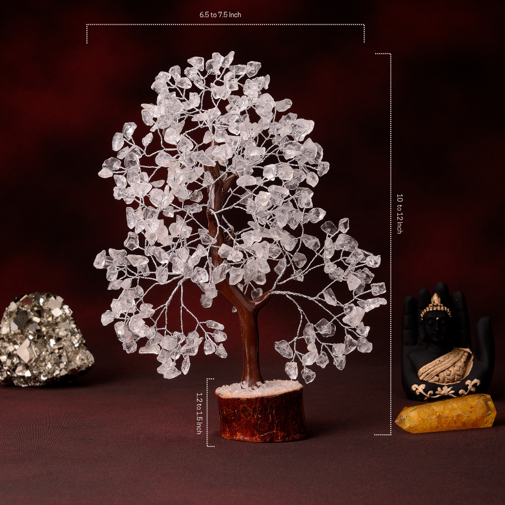 Clear Quartz Tree Silver Wire