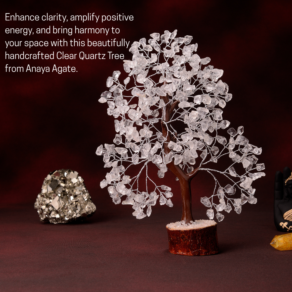 Clear Quartz Tree Silver Wire