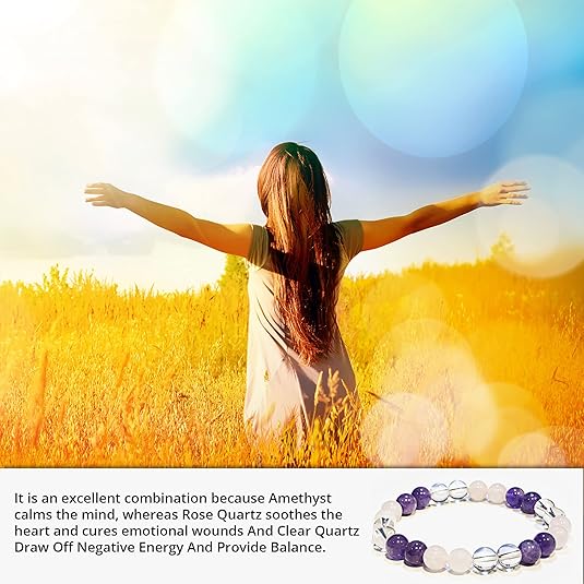 Rose Quartz Amethyst Bracelet