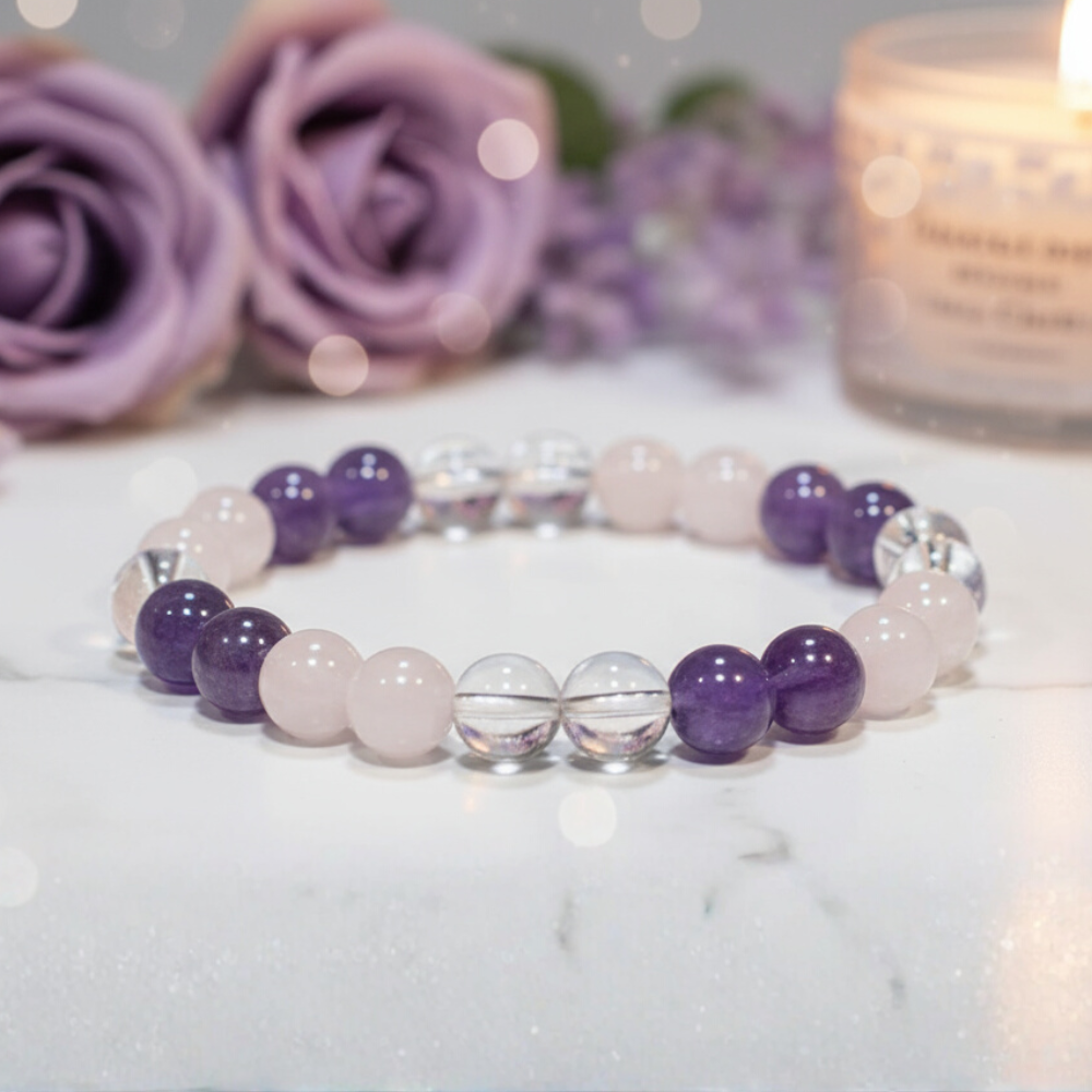 Rose Quartz Amethyst Bracelet