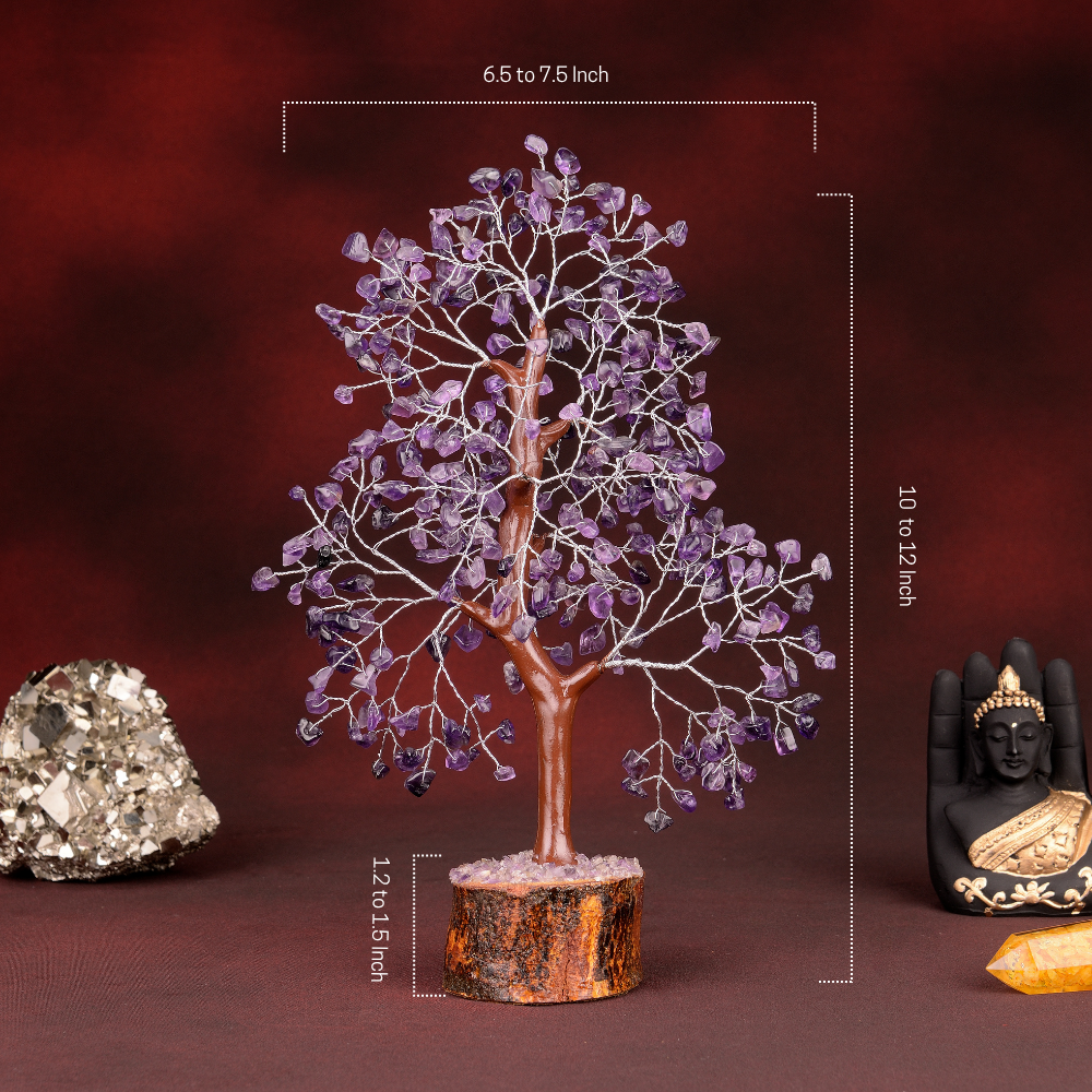 Amethyst  Tree Silver Wire