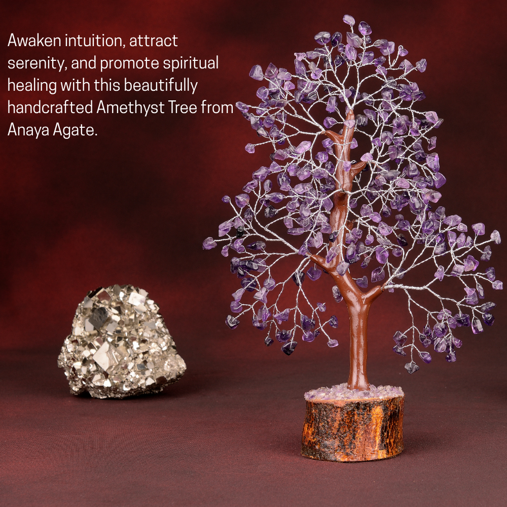 Amethyst  Tree Silver Wire