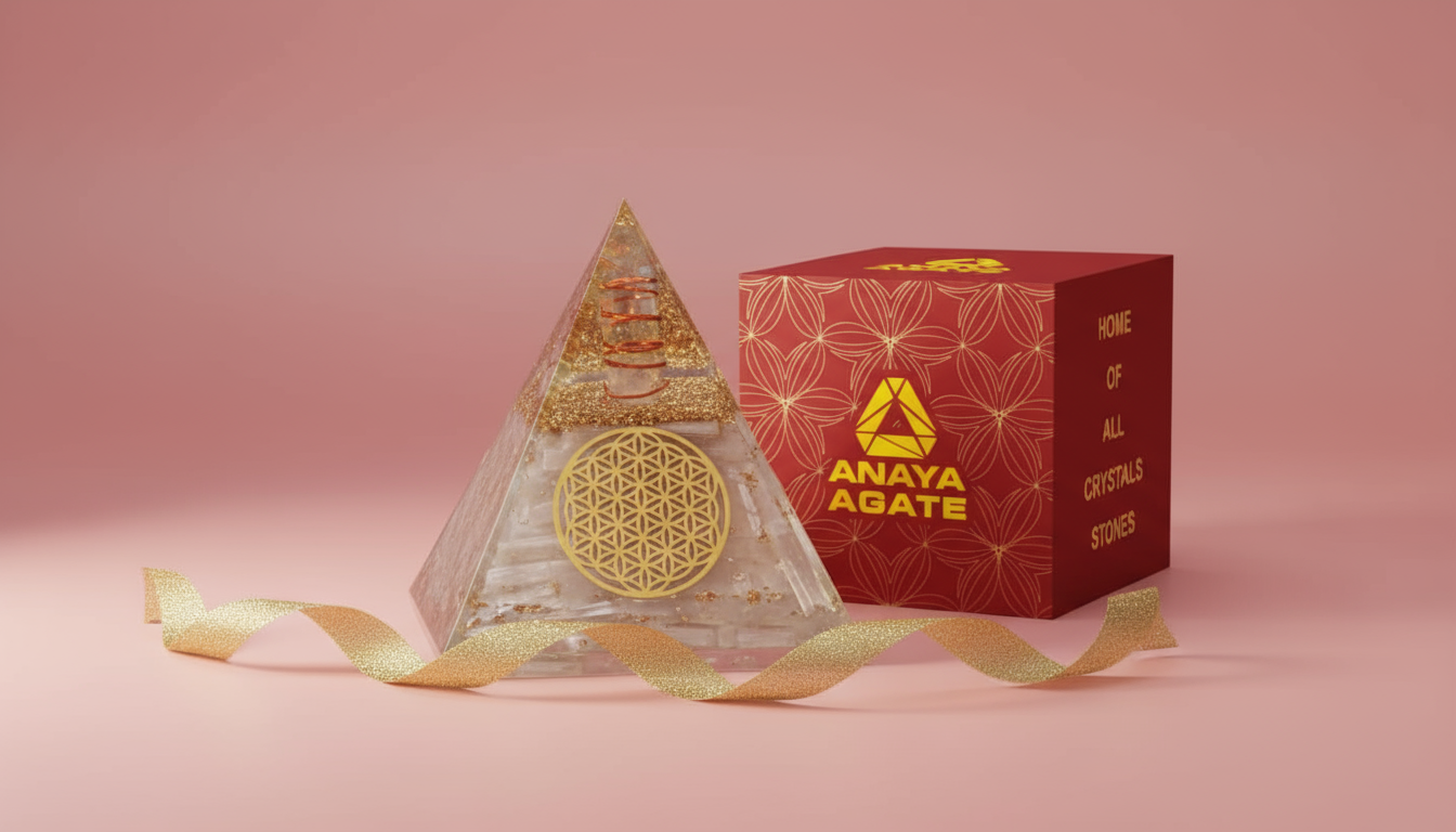 Selenite Glow Orgone Pyramid