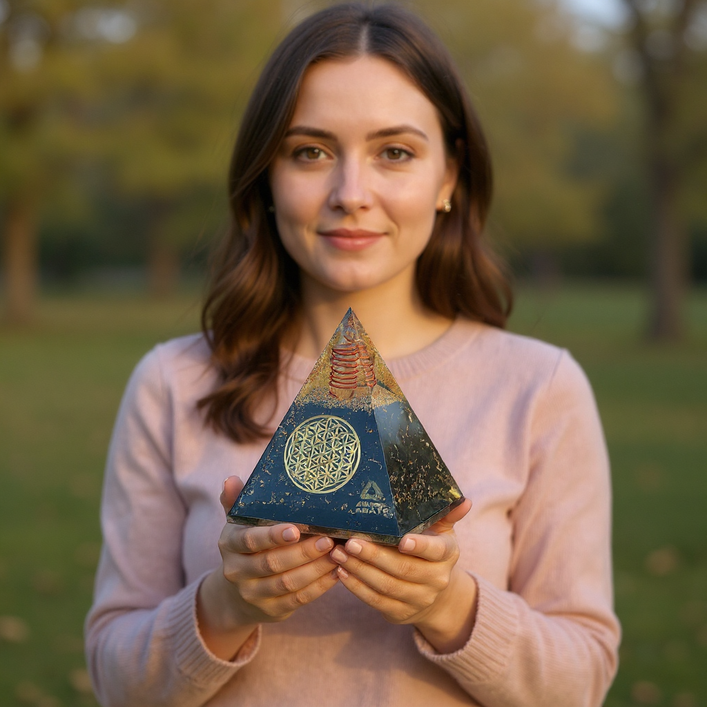 Shungite Orgone Pyramid