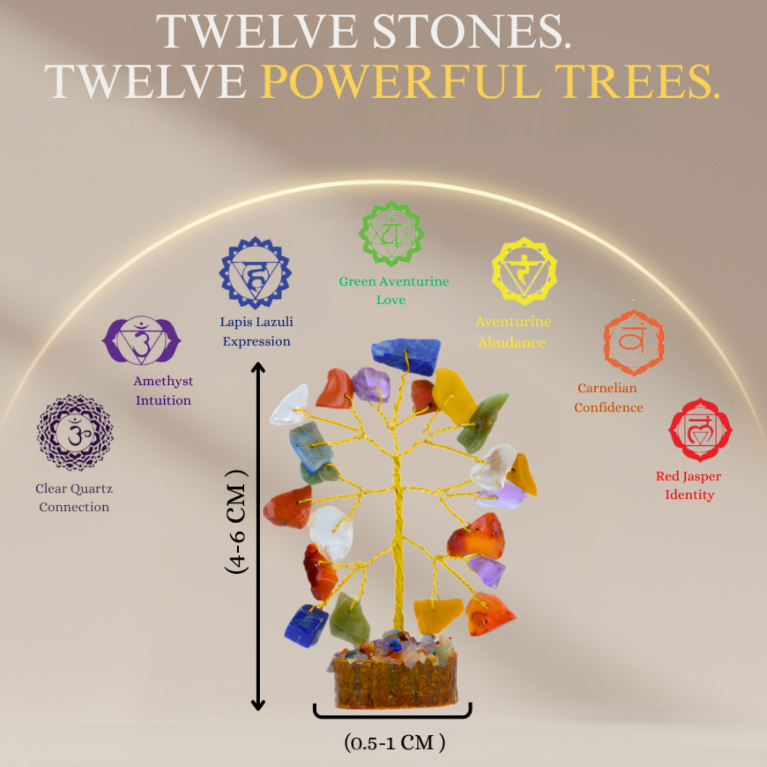 Mini Chakra Tree Set of 12