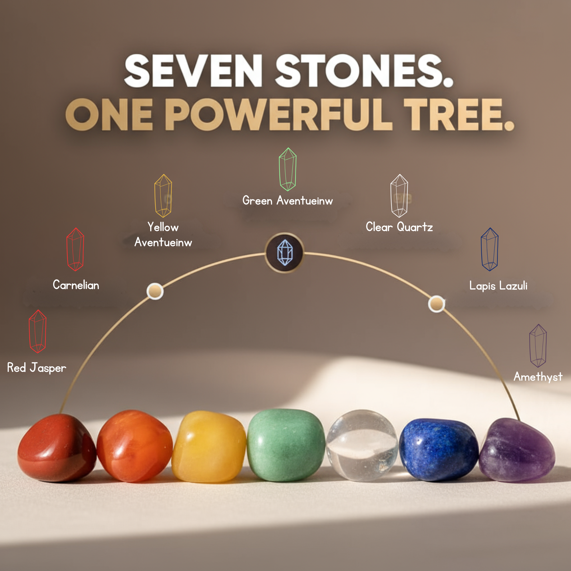 Seven Chakra Tree Khajure Copper Wire