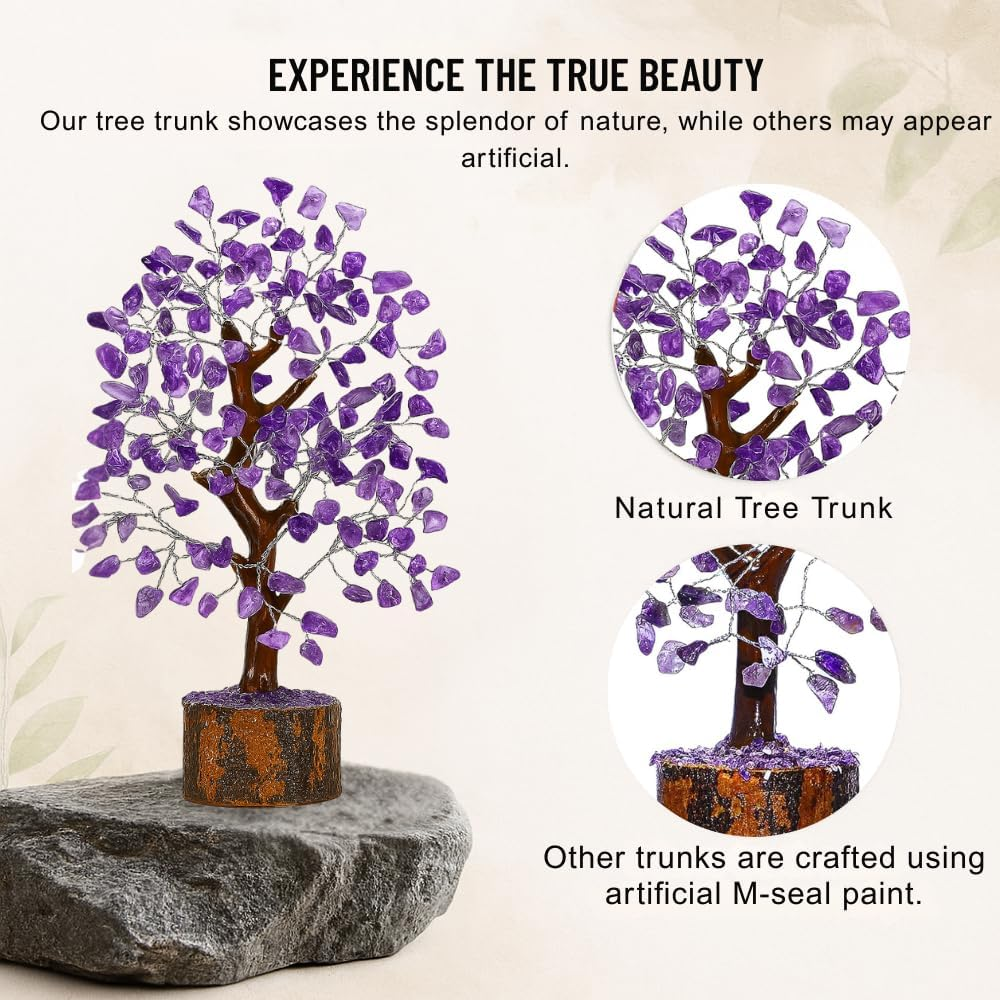 Amethyst  Tree Silver Wire