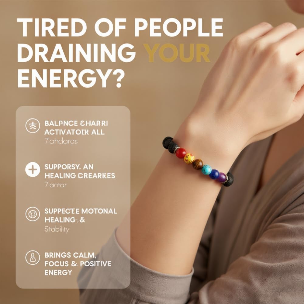 Seven Chakra Tree With Tree of Life Pendants,Bracelets Set