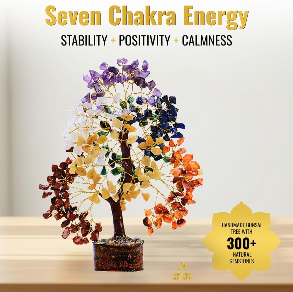 Seven Chakra Tree With Tree of Life Pendants,Bracelets Set