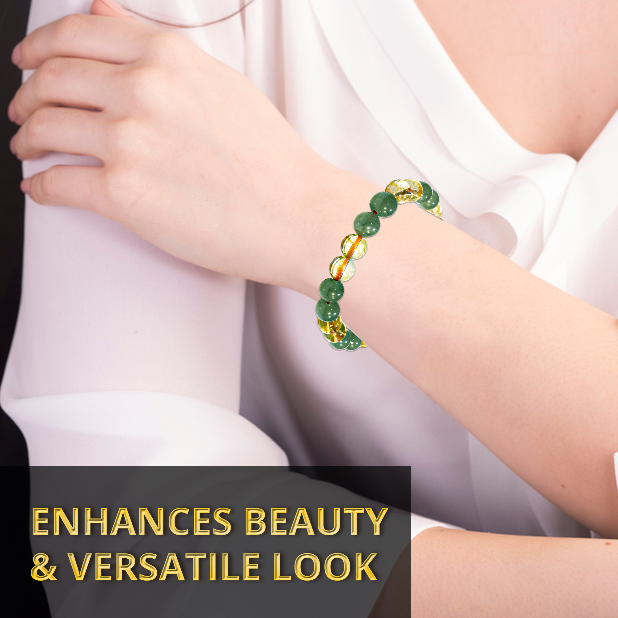 Citrine Green Aventurine Abundance Bracelet