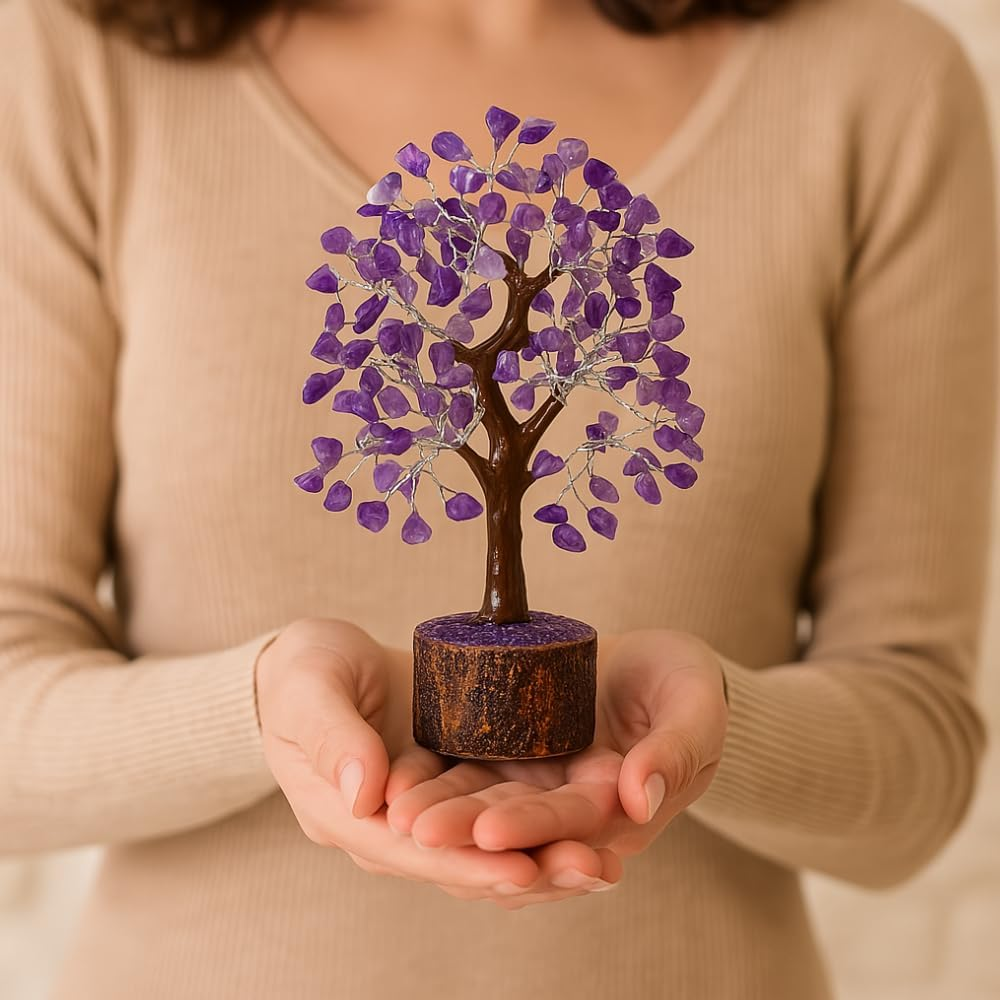 Amethyst  Tree Silver Wire