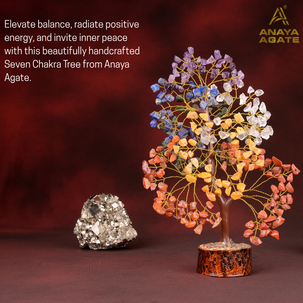 Seven Chakra Tree Golden Wire