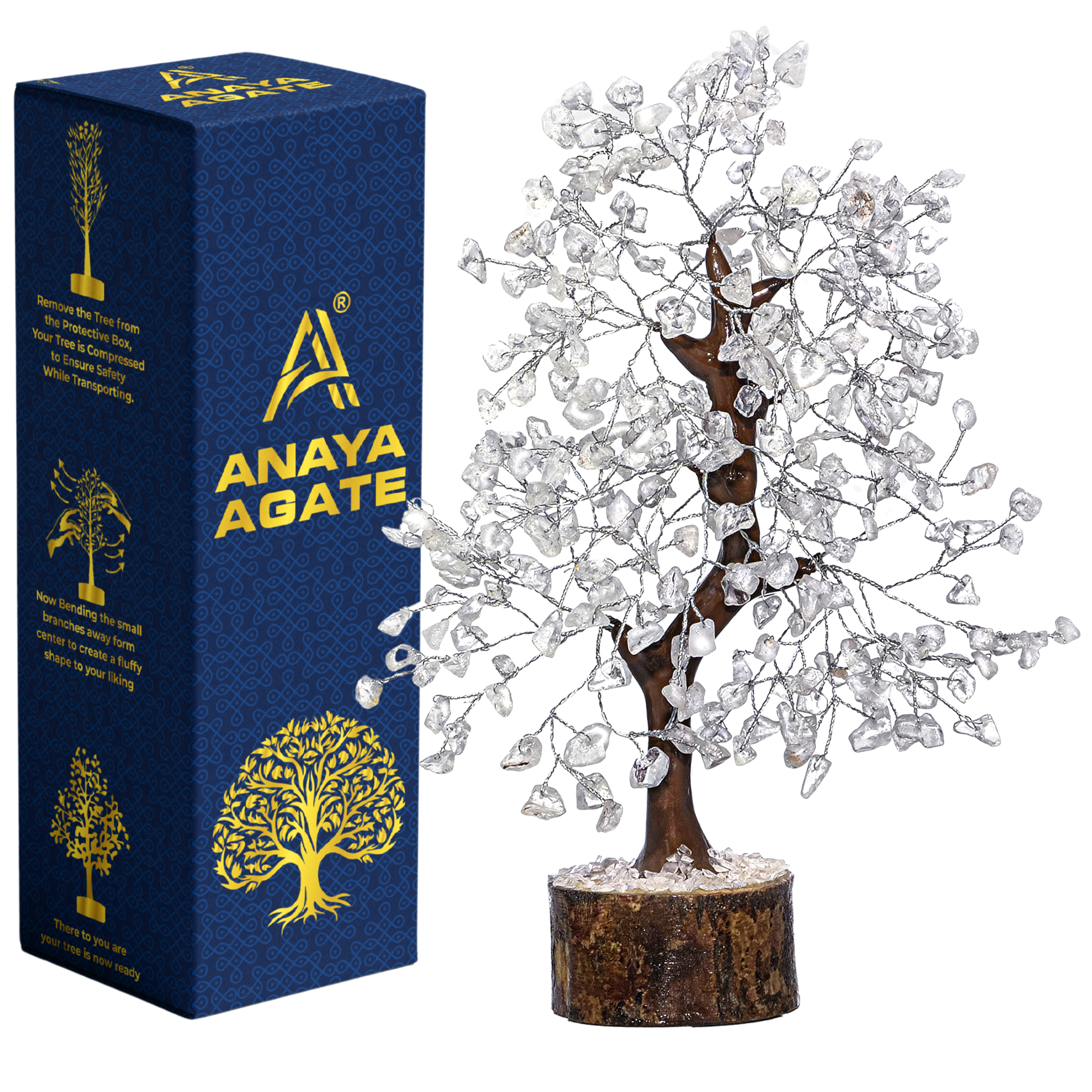 Clear Quartz Tree Silver Wire