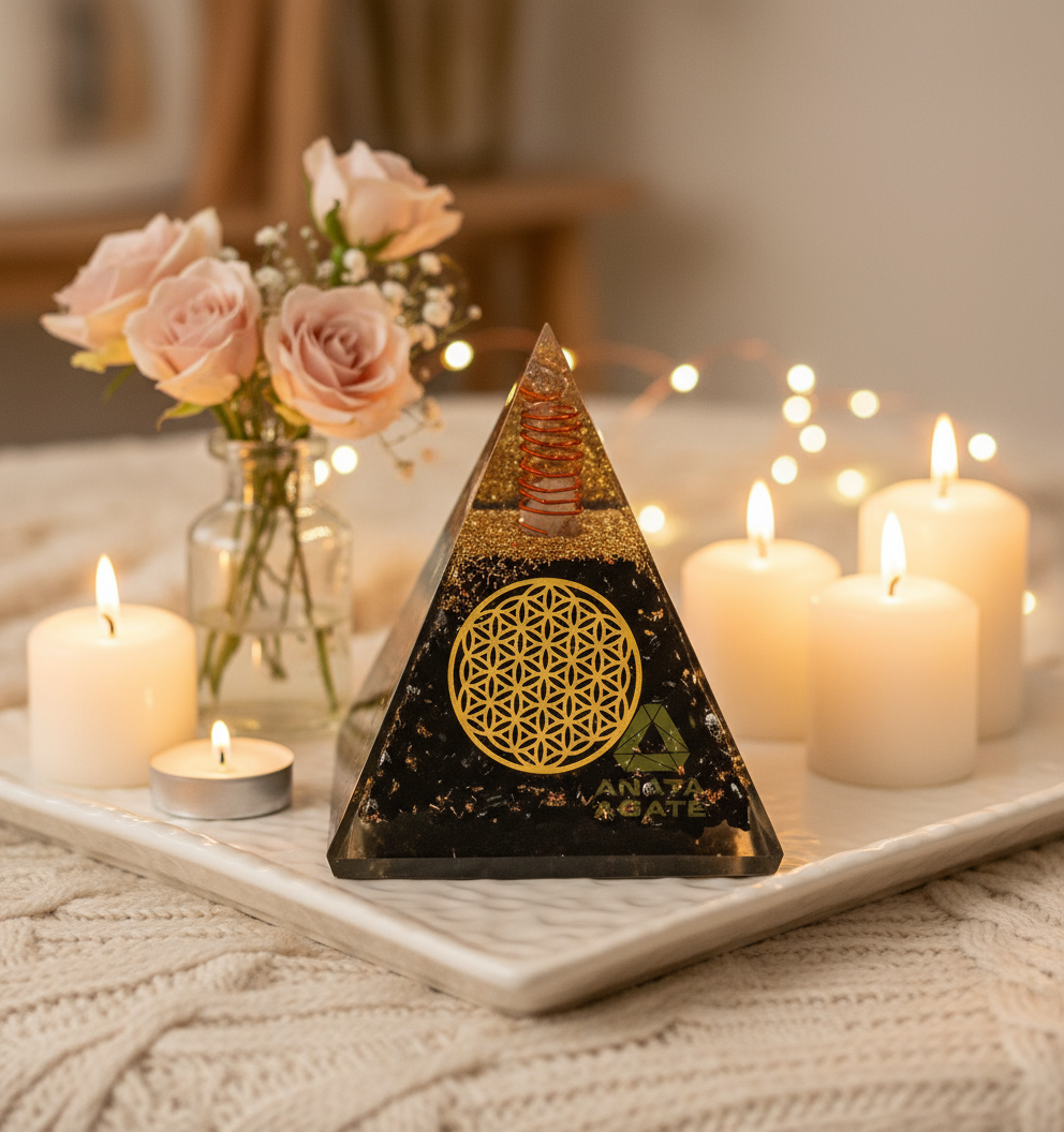 Shungite Orgone Pyramid