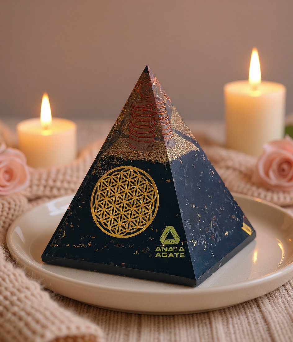 Shungite Orgone Pyramid
