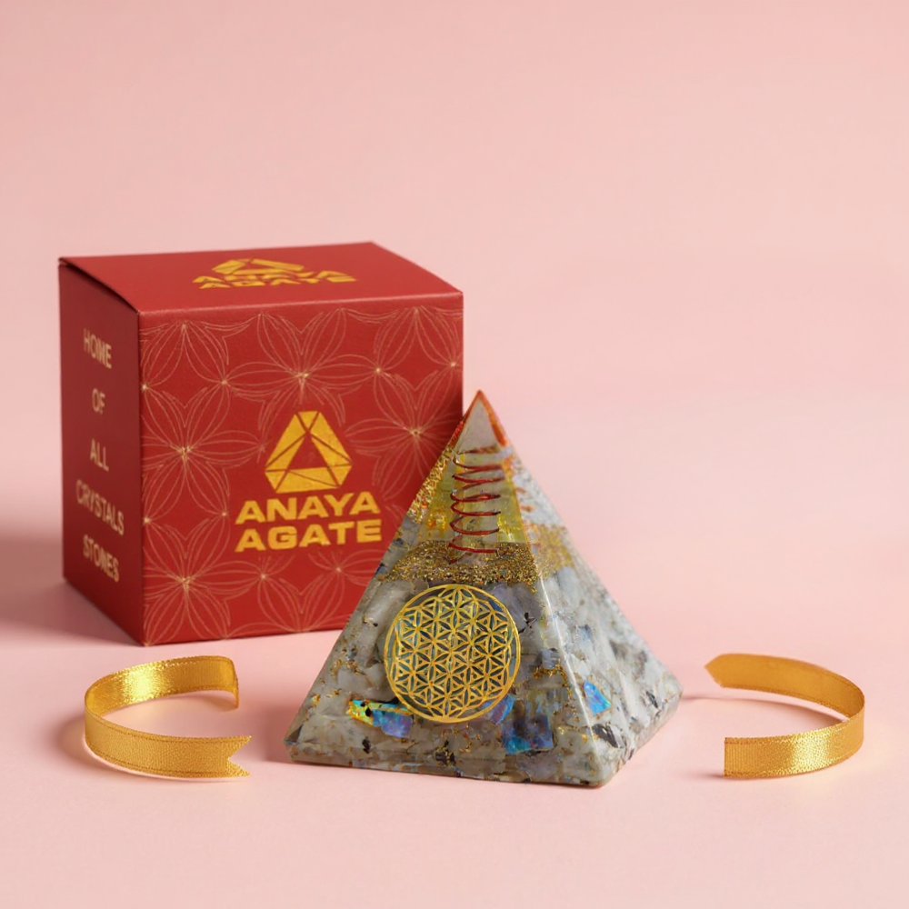 Rainbow Moonstone Orgone Pyramid