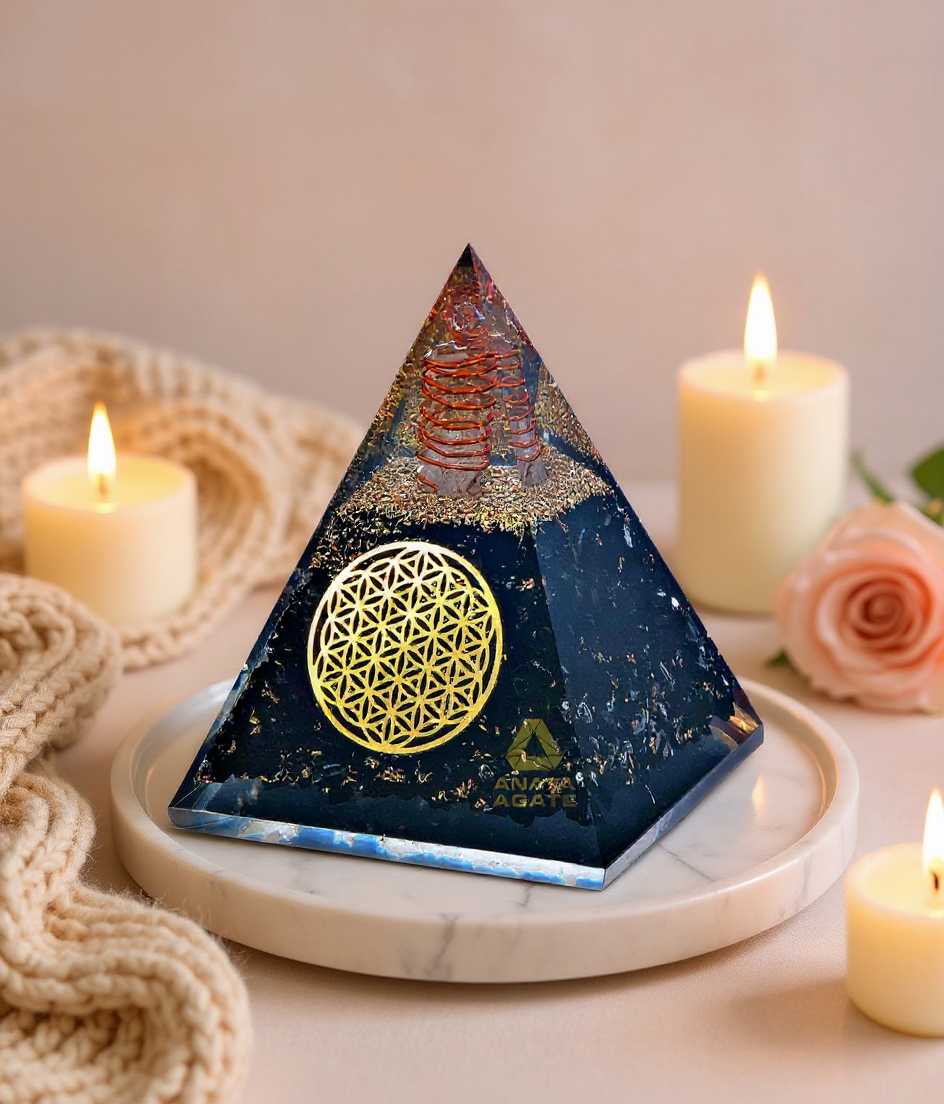 Black Tourmaline Orgone Pyramid