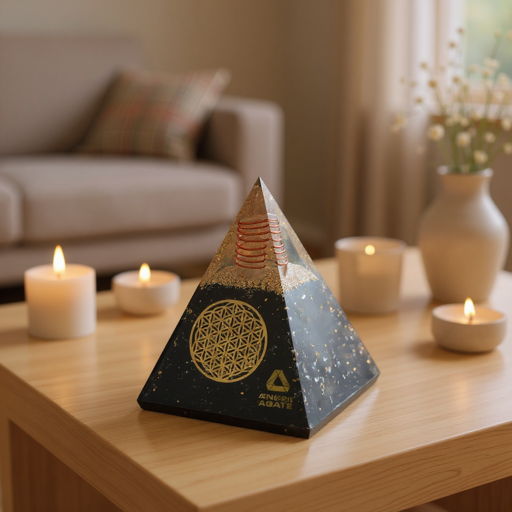 Black Tourmaline Orgone Pyramid