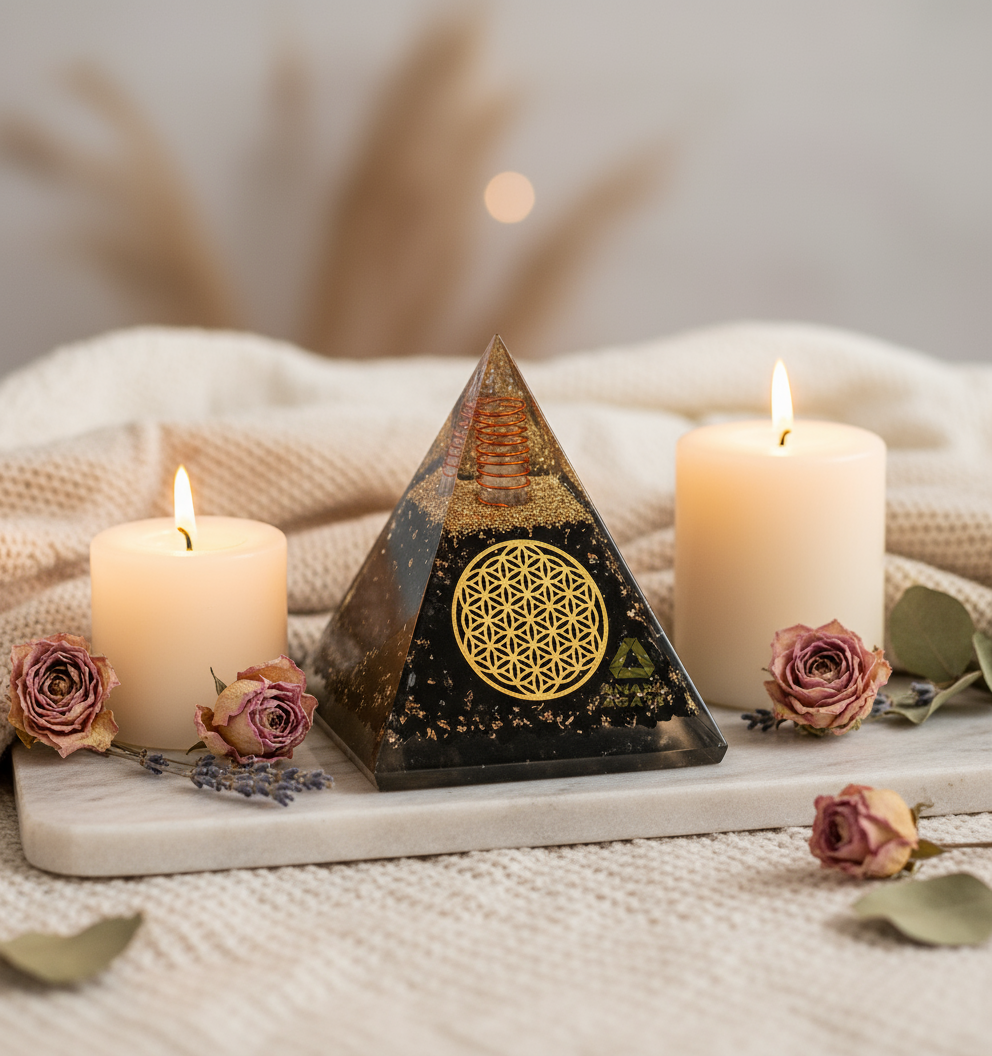 Black Tourmaline Orgone Pyramid