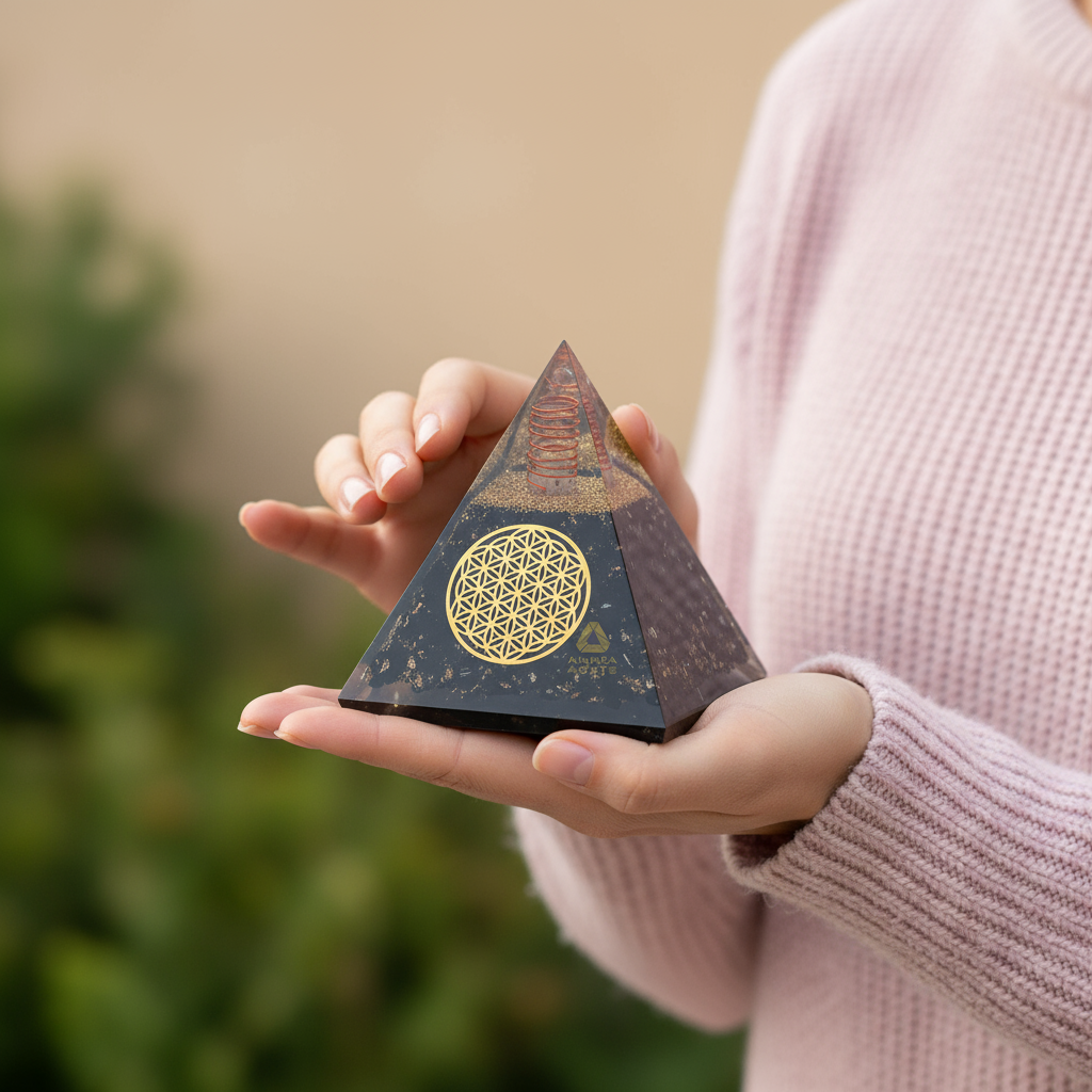 Black Tourmaline Orgone Pyramid