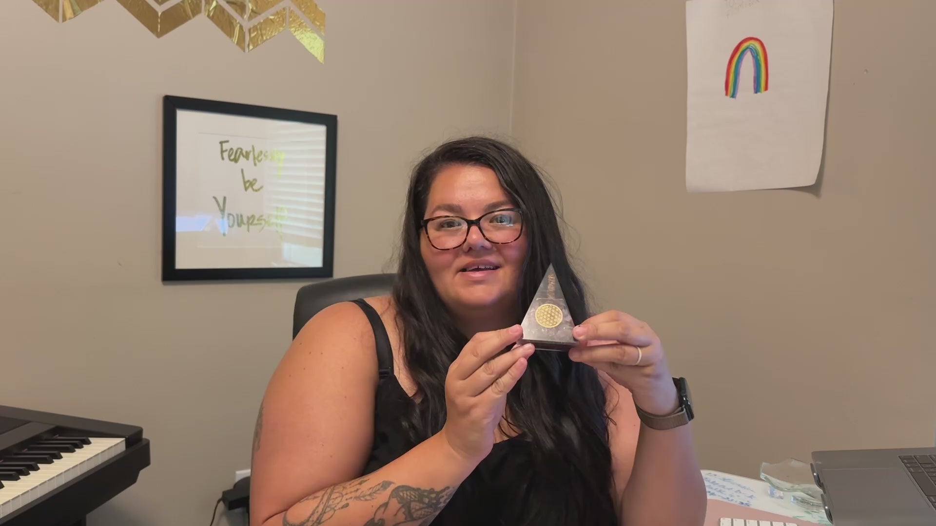 Rainbow Moonstone Orgone Pyramid